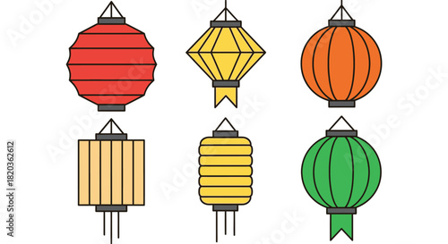 Celebrate with colorful, festive lanterns for your next holiday design