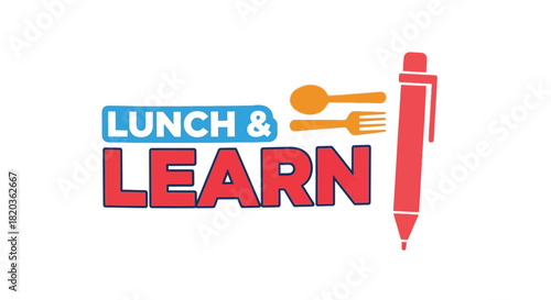Lunch and learn event promotion with educational workshop and meal