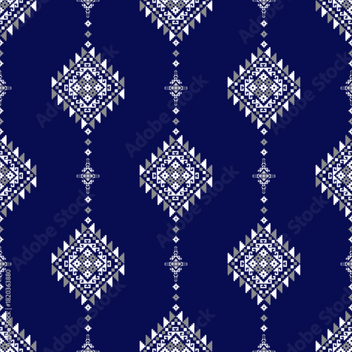 beautiful pixel tribal pattern inspired by each native pixel fabric like wayuu African native American southeast Asian traditional textile Thai silk pattern Aborigine Australian and Columbian fabric