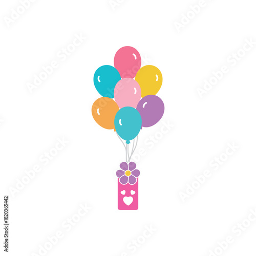 Colorful icon for balloons
