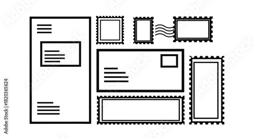 Send heartfelt messages with these timeless black and white mail designs