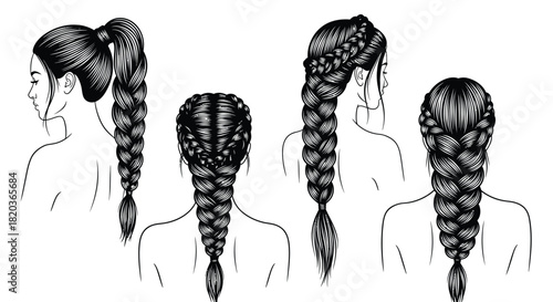 Elegant braided hairstyles inspiration for summer hair trends design