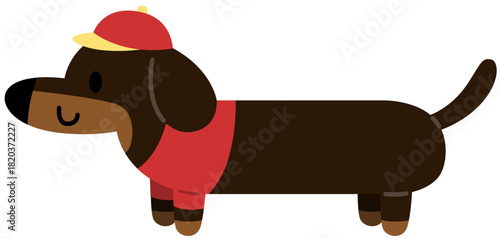 cartoon dachshund