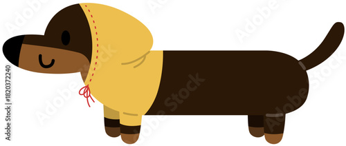 cartoon dachshund