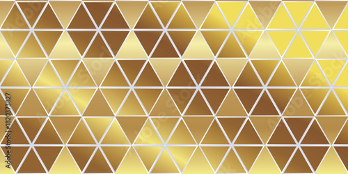 立体　幾何学　金　模様　背景
