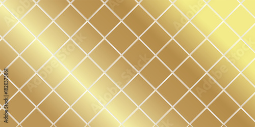 立体　幾何学　模様　金　背景