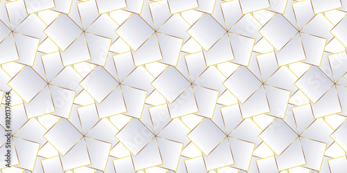 立体　幾何学　模様　シルバー　背景