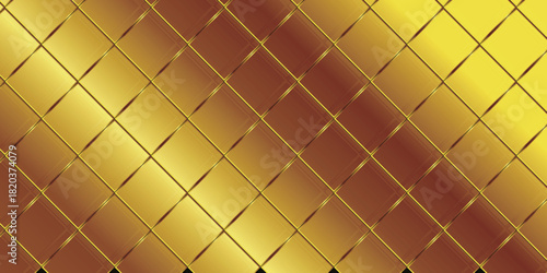 立体　幾何学　模様　金　背景