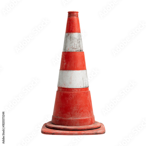 A traffic cone Isolated transparent on white background
