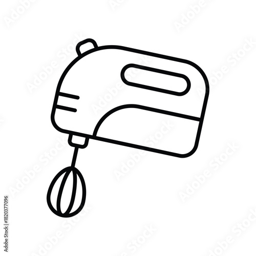 Kitchen Utensil Hand Mixer Icon Vector Design