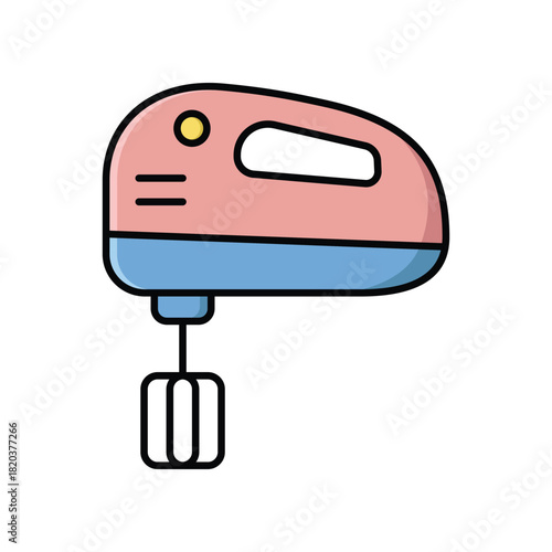 Kitchen Utensil Hand Mixer Icon Vector Design