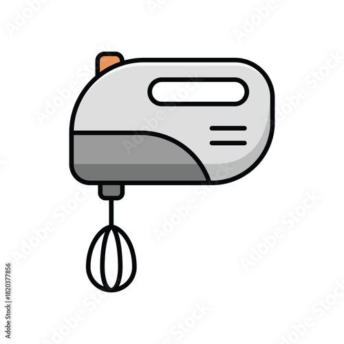 Kitchen Utensil Hand Mixer Icon Vector Design