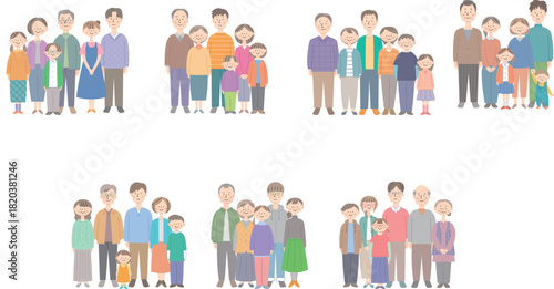 3世代家族の全身セット