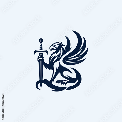 Griffin with Sword Logo