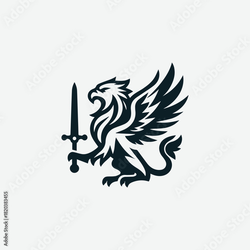 Griffin with Sword Logo