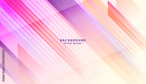 Abstract background with colorful stripes and shapes arranged diagonally, perfect for advertising, presentations, and design projects. Great for adding a vibrant touch.