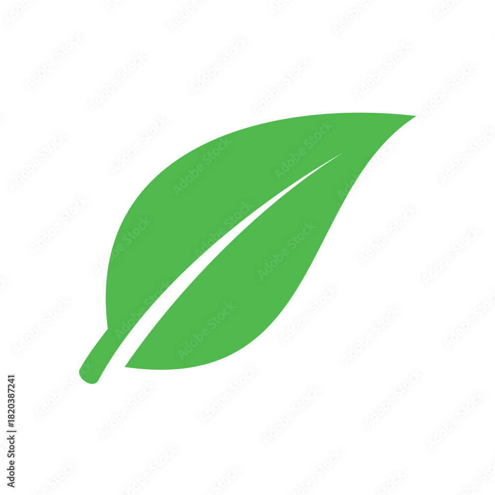 Fototapeta premium Green Leaf Environment Ecology Vector Template
