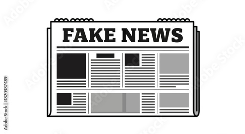 Fake news newspaper illustration vector graphic for media concept