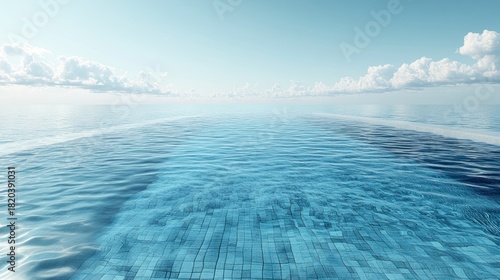 Serene, placid ocean floor pathway