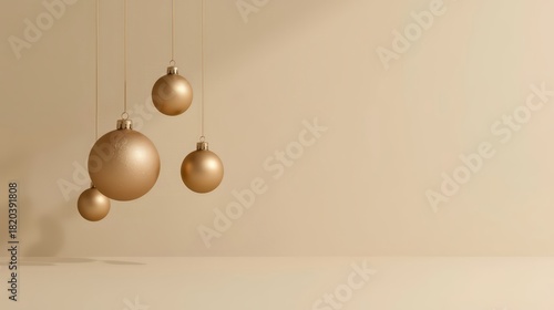 Soft Gold Christmas Minimalist Background