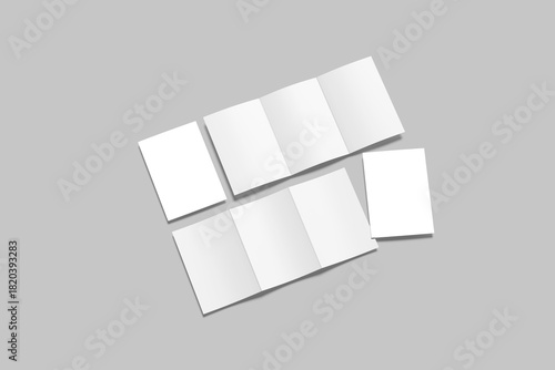 A5 Trifold Brochure blank Mockup
