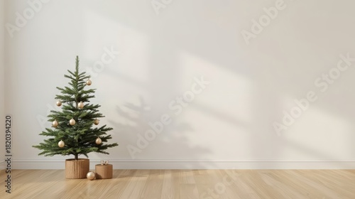 Simple Pine Tree Holiday Scene