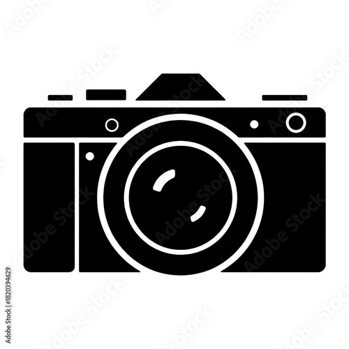 retro photo camera icon isolated PNG transparent