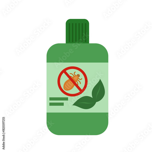 Scratching Head with Lice. Lice infection concept