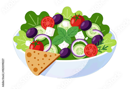 Colorful Vegetable Salad with Fresh Ingredients