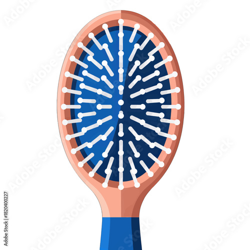 Oval Hair Brush with Blue Bristles