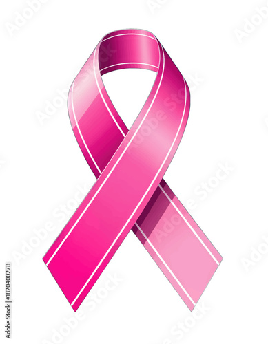 Pink Awareness Ribbon in Elegant Design