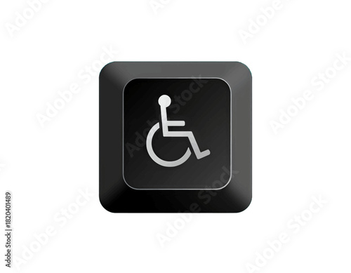 Wheelchair accessibility symbol in a modern style