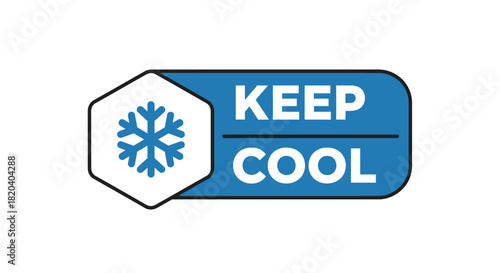 Keep cool icon vector illustration for cold storage and freezer
