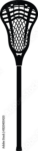 Lacrosse stick equipment vector illustration for sports and recreation eps silhouette