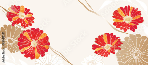 Spring and summer Background watercolor arrangements with small flower. Botanical illustration minimal style.