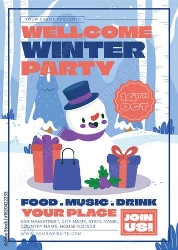 Winter Music Party Flyer