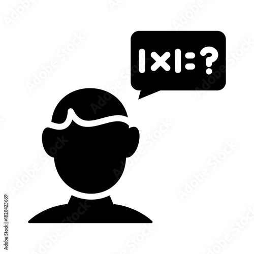 Mental health solid icon. Dementia illustration.