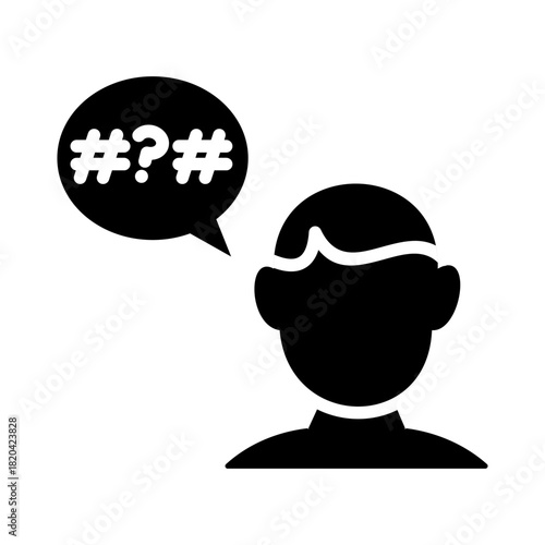 Mental health solid icon. Dementia illustration