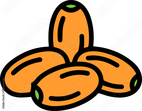 Delicious dates bunch, fresh and natural sweetness