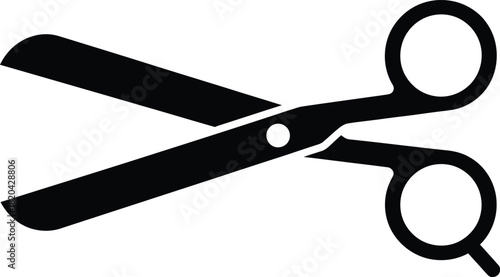 Scissors vector icon black and white illustration for graphic design use eps silhouette