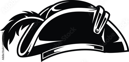 Revolutionary war hat vector graphic american history tricorn hat icon eps silhouette