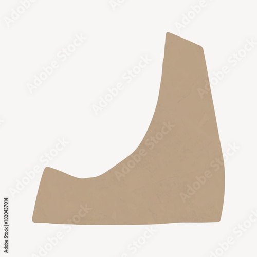 Cute beige abstract, collage element vector