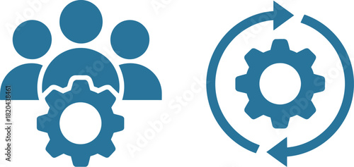 Teamwork process and workflow management icon