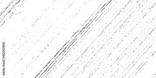 Abstract texture grunge made of diagonal streaks and distressed lines, black ink on a white background. grunge scratch patterns, chaotic linear noise. dirty monochrome pattern of the old worn surface.