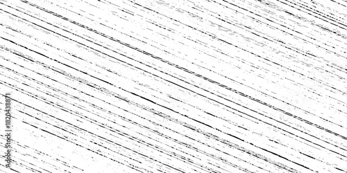 Abstract texture grunge made of diagonal streaks and distressed lines, black ink on a white background. grunge scratch patterns, chaotic linear noise. dirty monochrome pattern of the old worn surface.