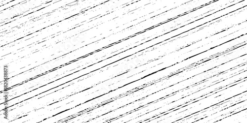 Abstract texture grunge made of diagonal streaks and distressed lines, black ink on a white background. grunge scratch patterns, chaotic linear noise. dirty monochrome pattern of the old worn surface.