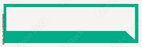 White speech bubble frame, green colorful background vector