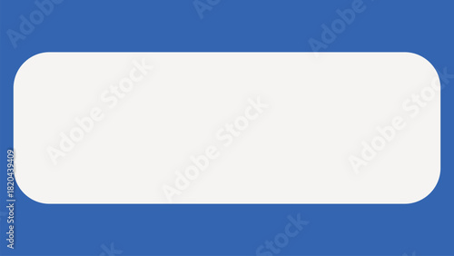 Rectangle frame, white geometric shape vector