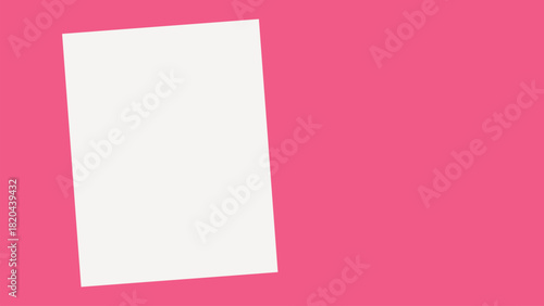 Tilted rectangle frame, white geometric shape vector