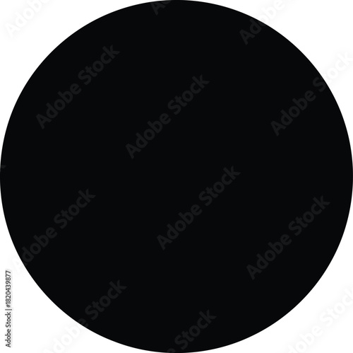 Minimalist black circle geometric shape design element